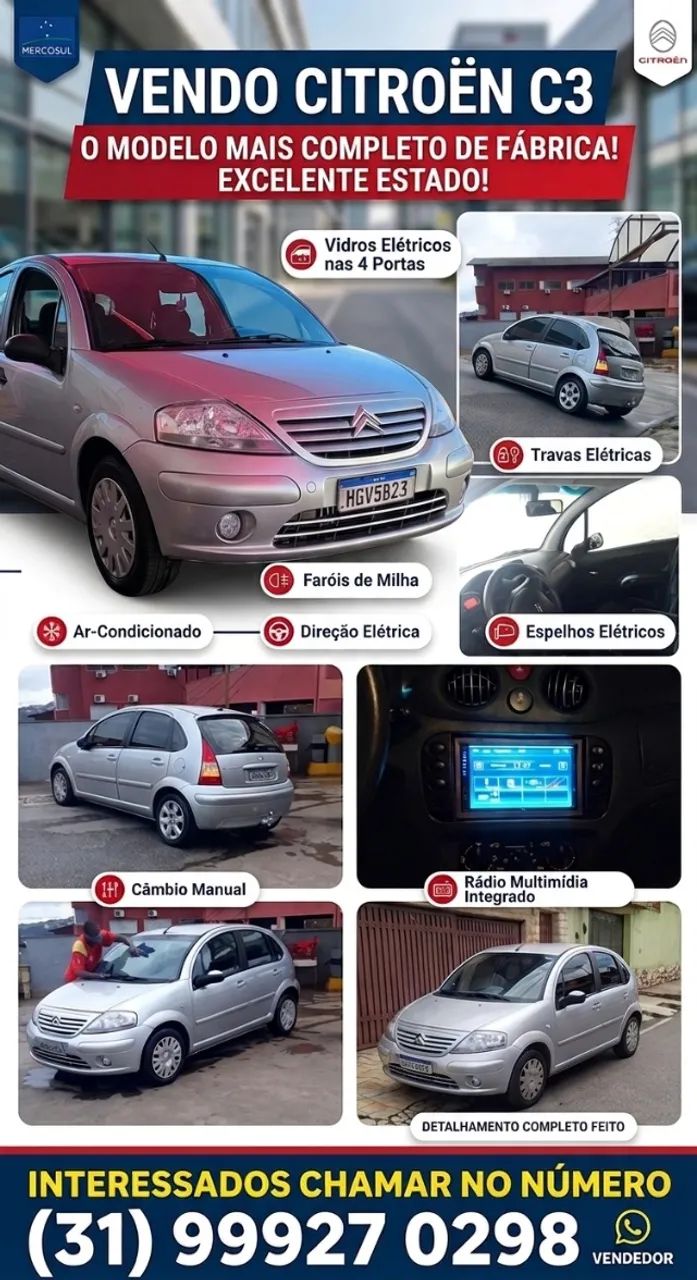 Citroën C3 C3 Exclusive 1.4 Flex 8V 5p 2008