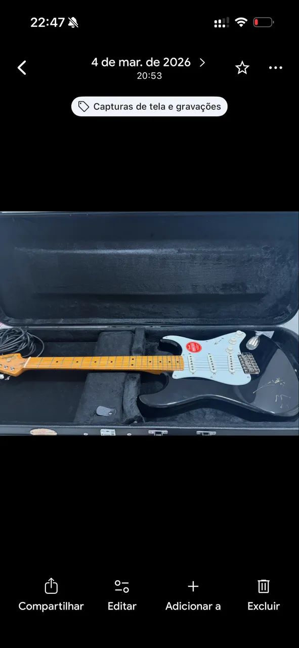 Guitarra Stratocaster + Case Rígido