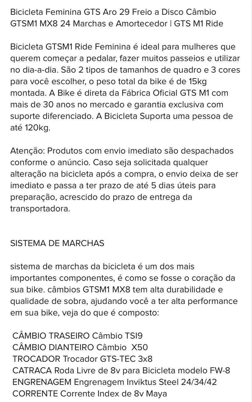 Bicicleta GTS M1 Ride Femini - Foto 5
