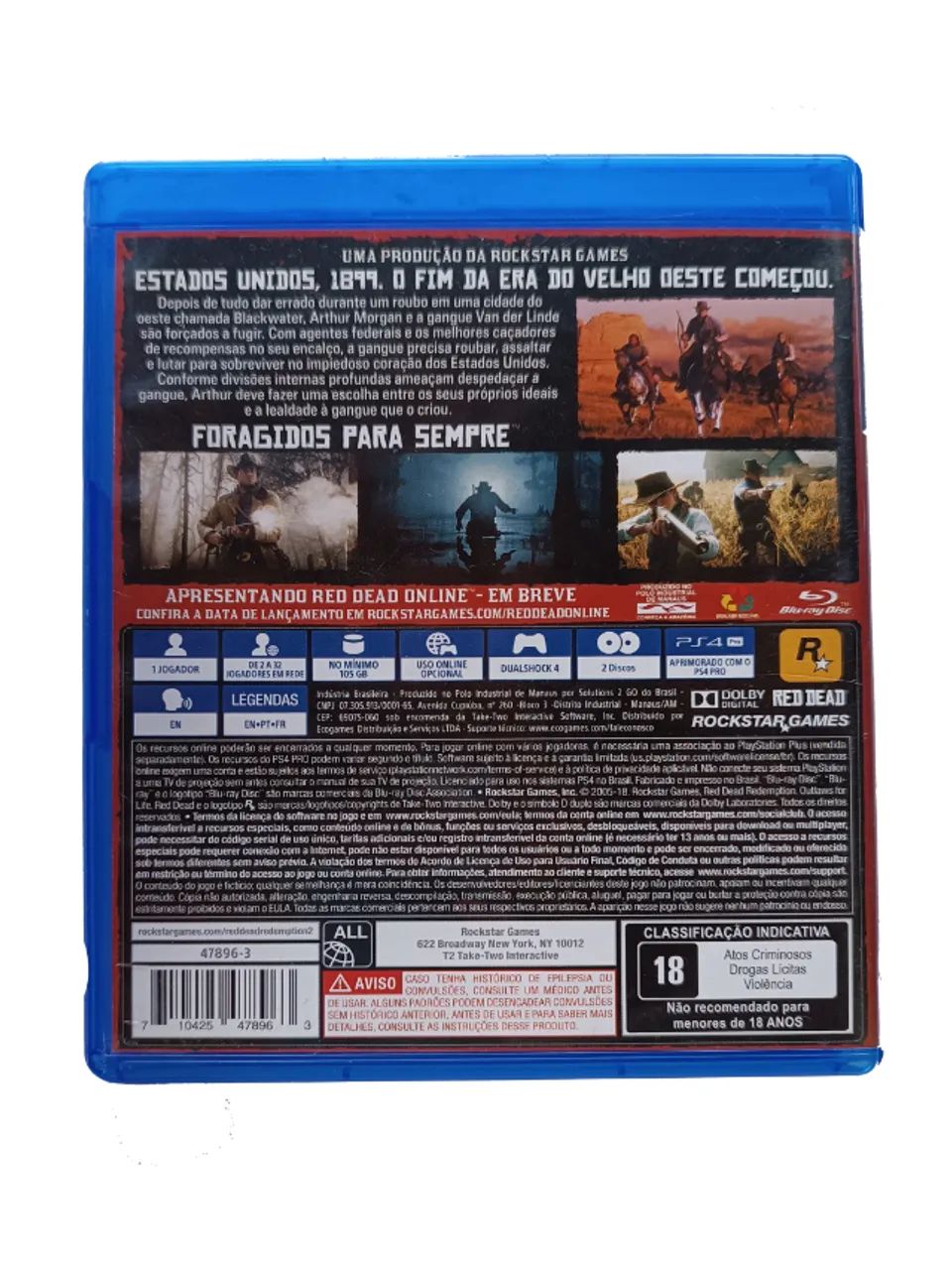 cd de jogo ps4 red dead redemption 2 velho oeste ps29 - Foto 3