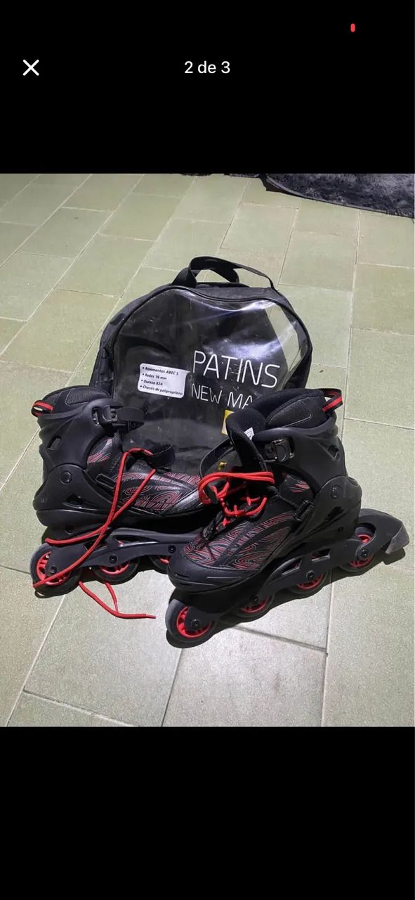 Patins Oxer ABEC-7 - Pouquíssimo Uso! - Foto 3