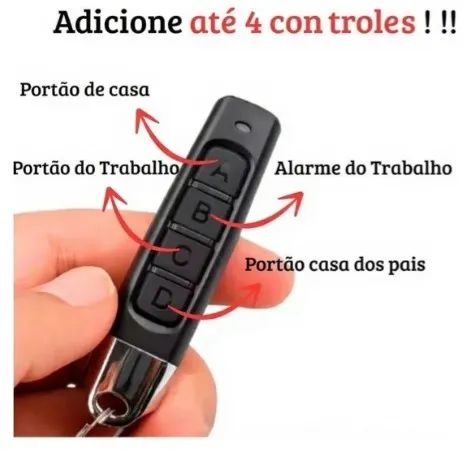 Controles Remotos Universal Portão Eletronico 433mhz Preto - Foto 4
