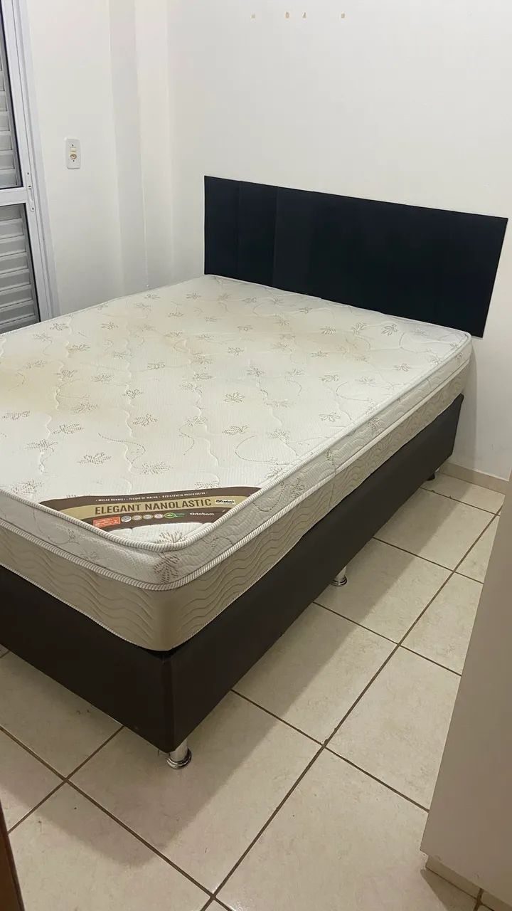 Cama Box Casal Ortobom (Base + Colchão)