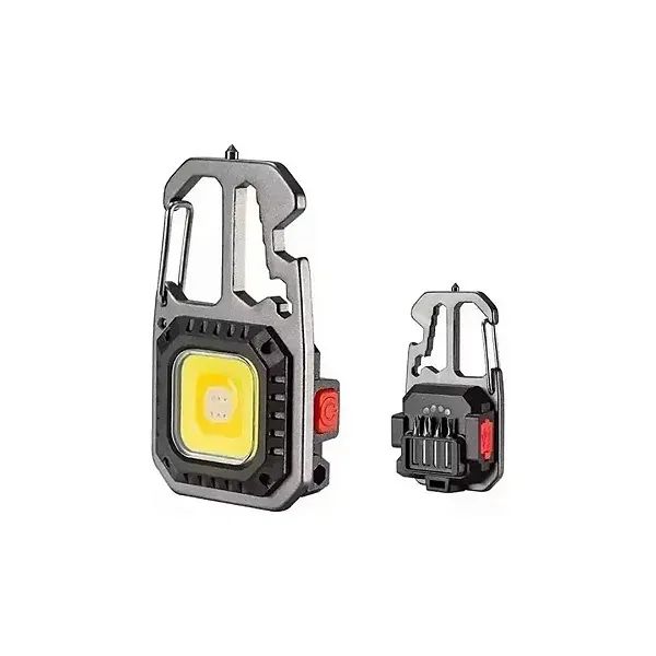 Mini Lanterna Chaveiro COB Multifuncional Abridor Quebra-Vidro USB 800mAh - Lelong - Foto 2