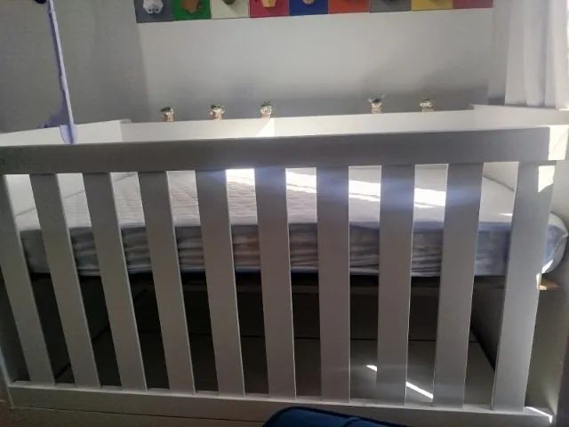 Berço Multifuncional Branco Luna Reller - Foto 5