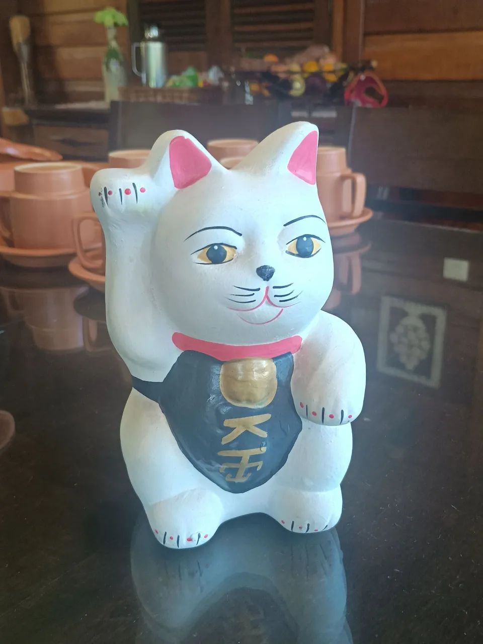 Gatinho de porcelana japonês enfeite - Foto 2