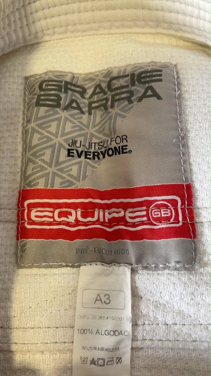 Kimono Gracie Barra A3 branco - Foto 3
