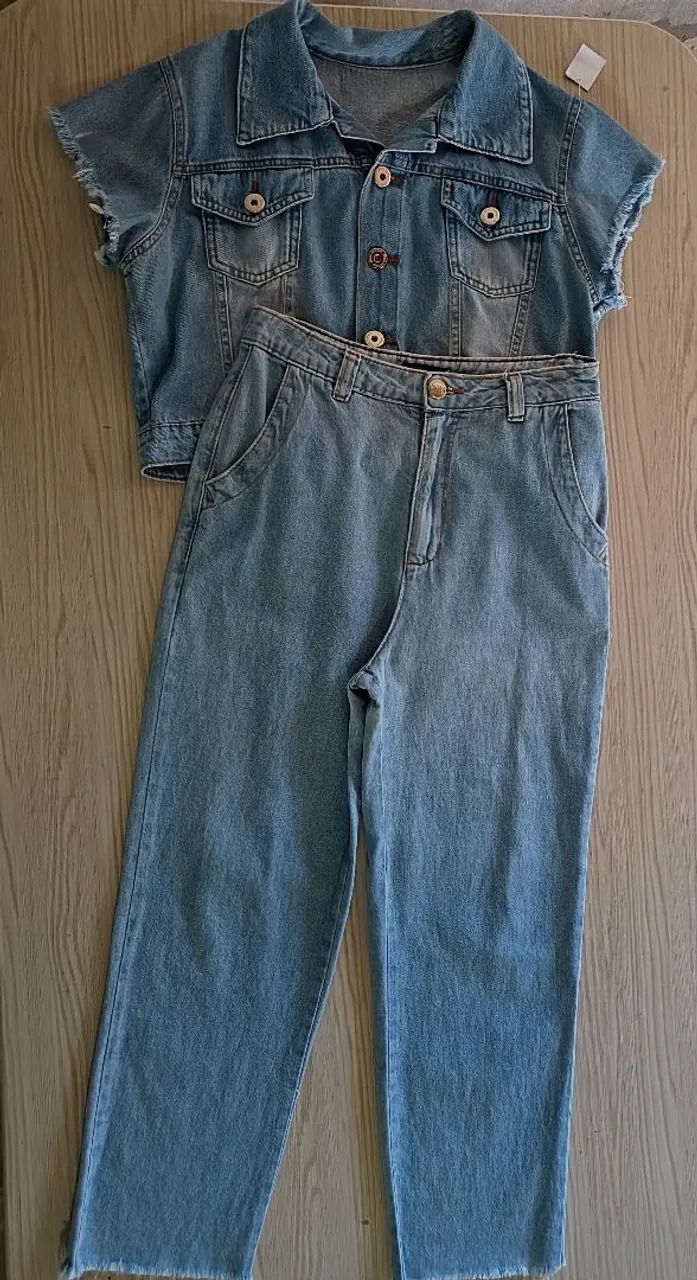 Calça+ croped jeans Tam 42 