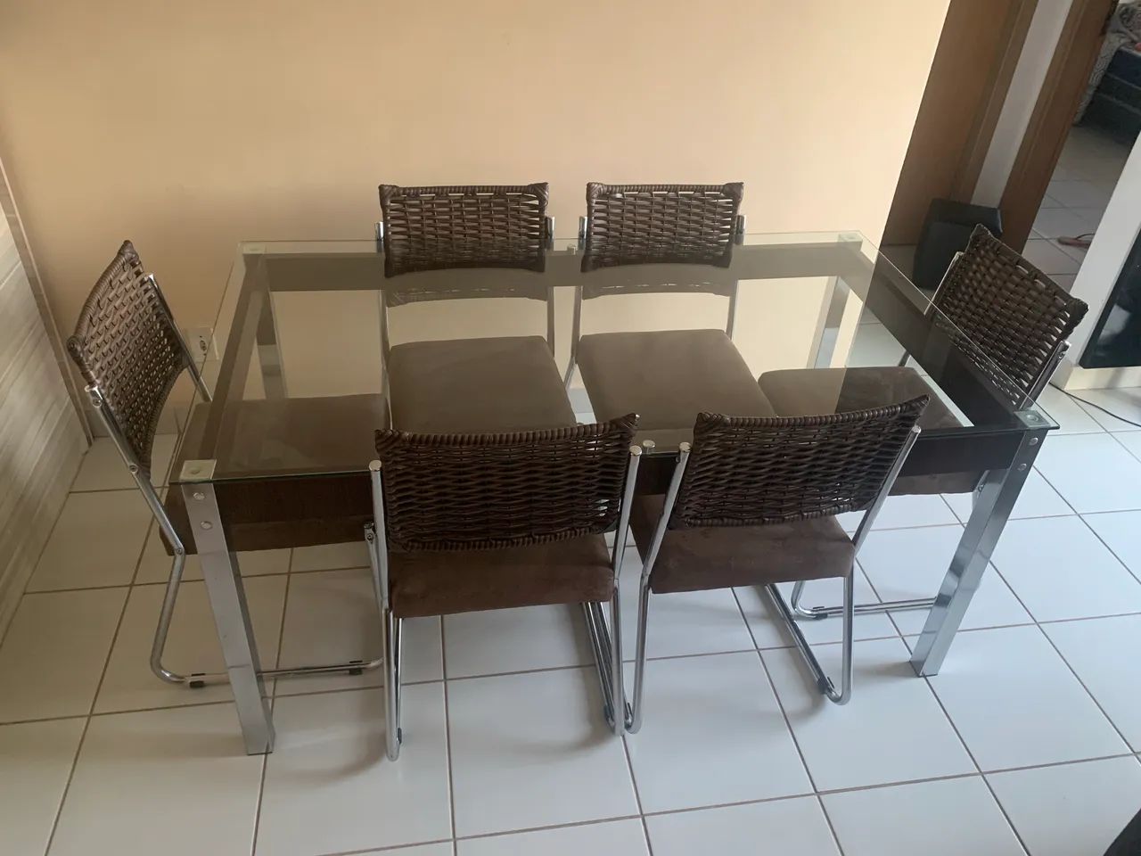 Mesa com seis cadeiras só aceito pagamento em pix cartão e espécie  - Foto 5