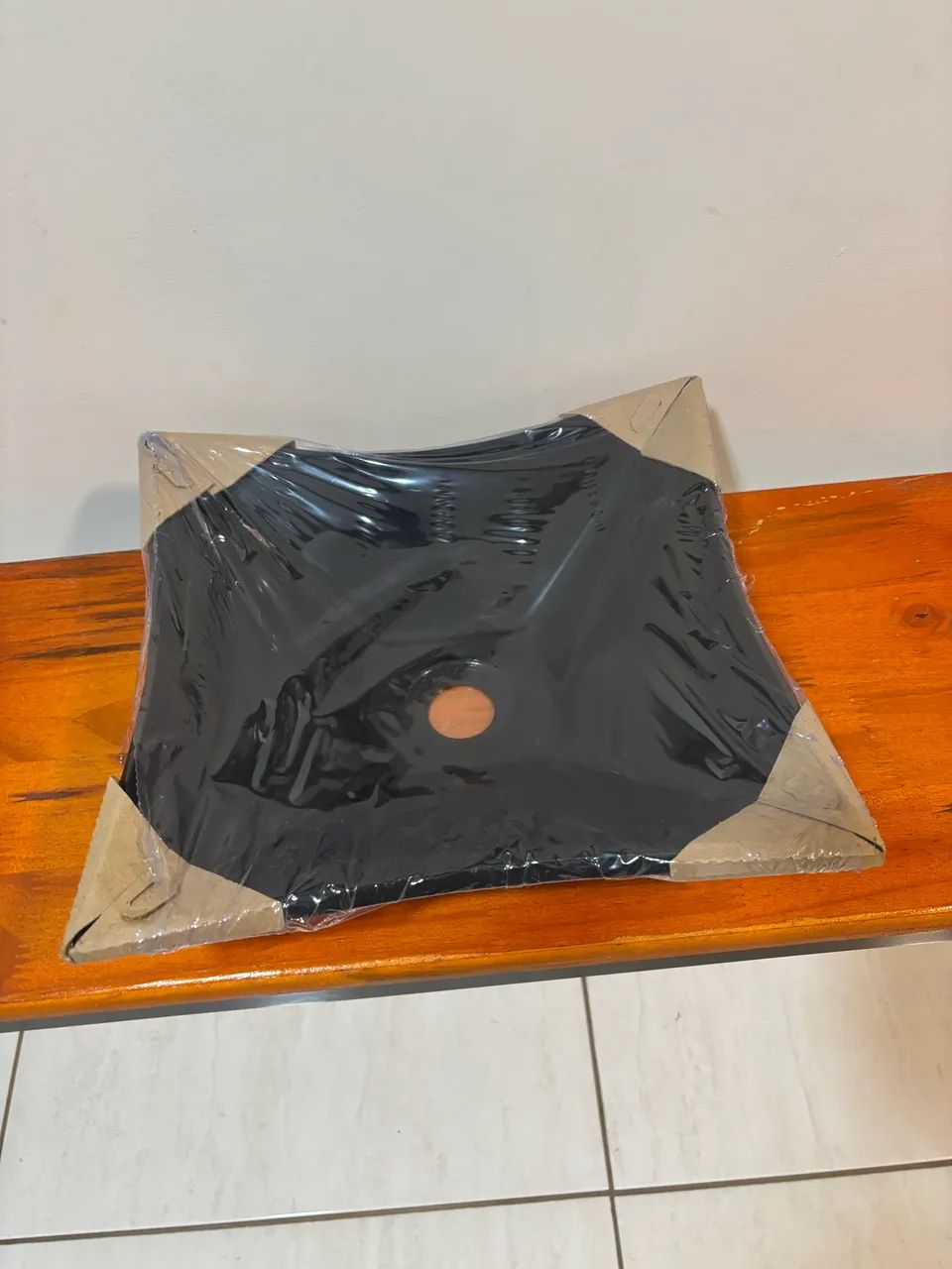 Cuba Pia De Vidro Resistente Preta Quadrada Para Banheiro - Foto 3