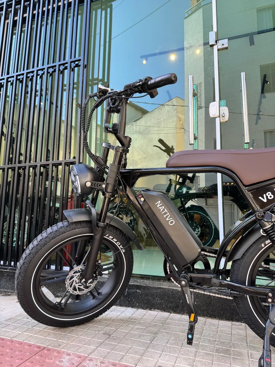 Bicicleta Elétrica V8 PRO 1000W OUXI - Foto 3