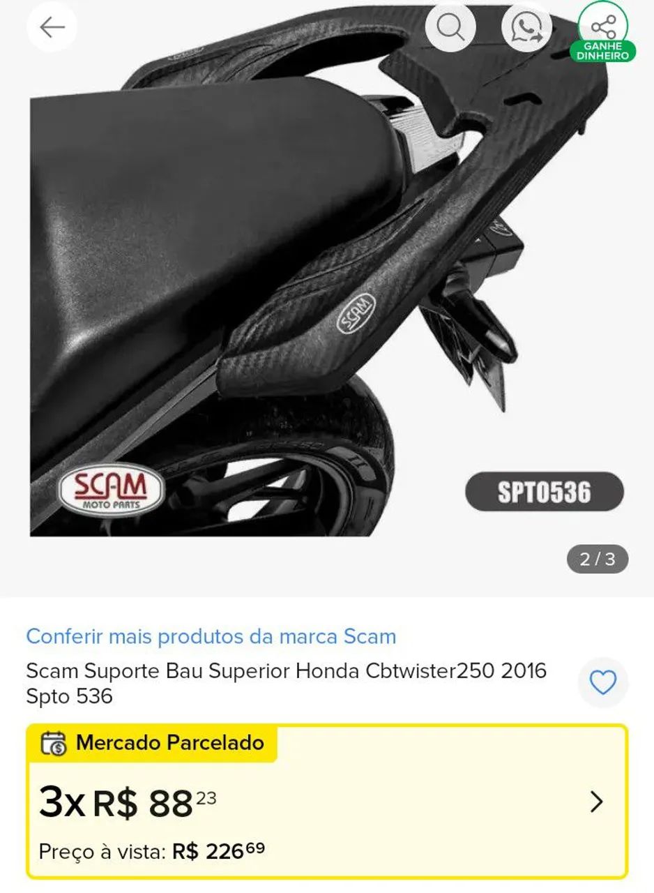 Suporte de Baú CB Twister  - Foto 4