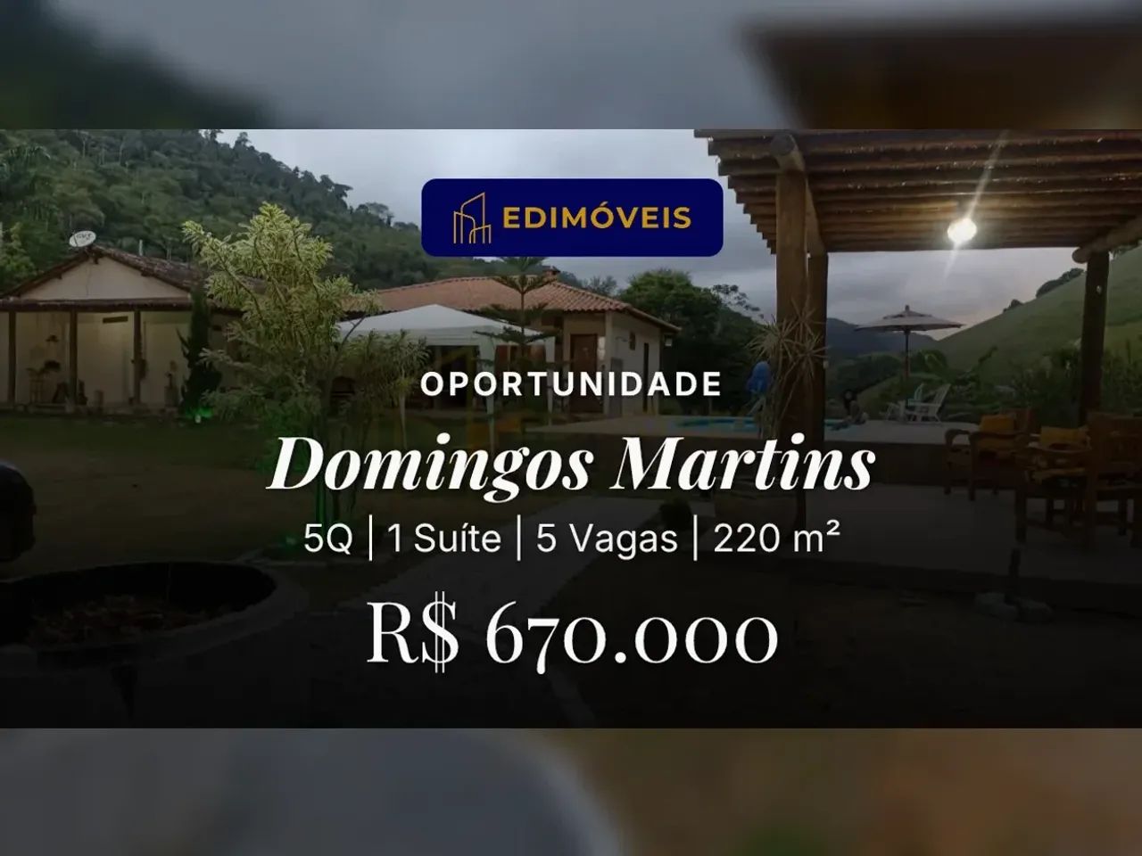 Casa Espetacular com 5 Quartos e Lazer Completo em Domingos Martins