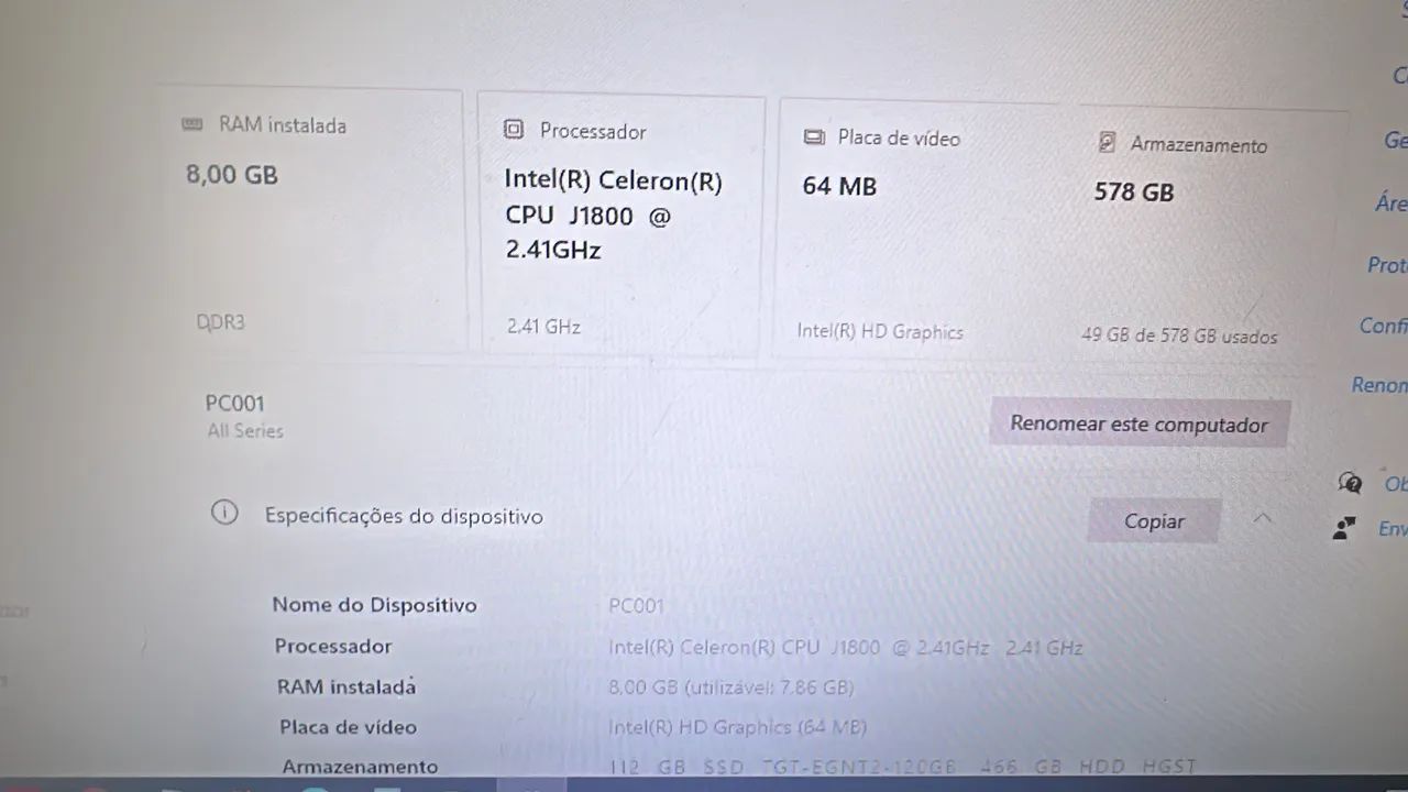 Computador com impressora 