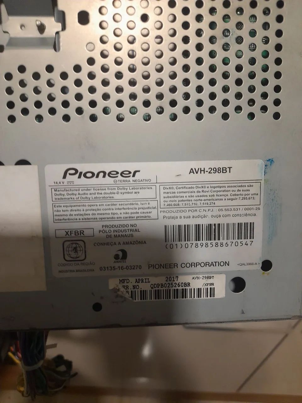 Multimídia pioneer e  corneta original jbl 
