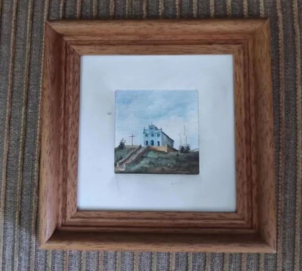 Pintura em tela de igreja