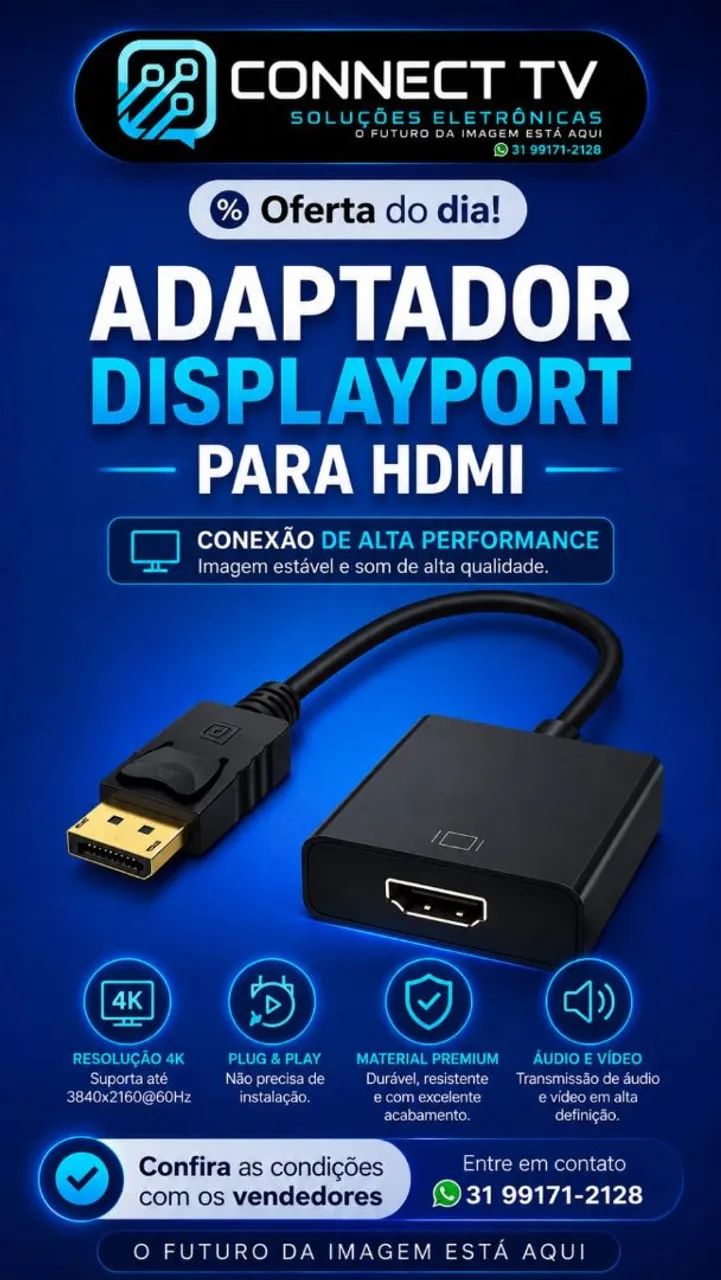 Display port pra hdmi