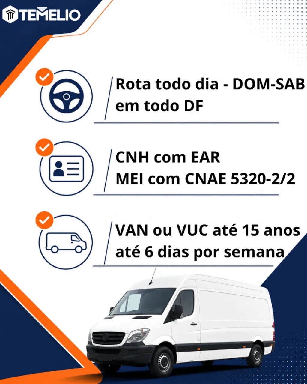 Motorista Van VUC para Entregas Agregado MEI Ganhos de até 13 mil por mês - Foto 3