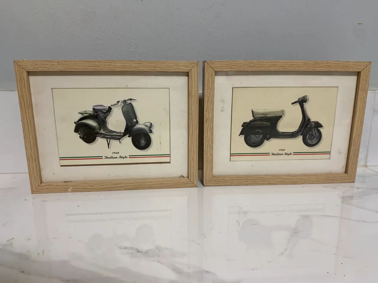 Par de quadros motocicletas antigas 