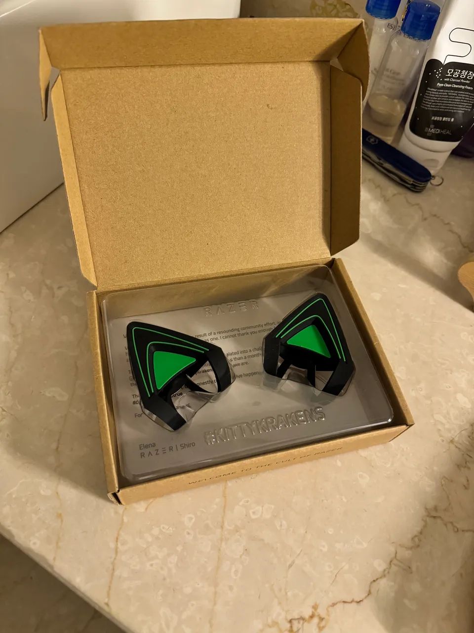 Razer Kitty Ears (Orelhas de Gato) para Headset Razer Kraken - Neon Green - Foto 2