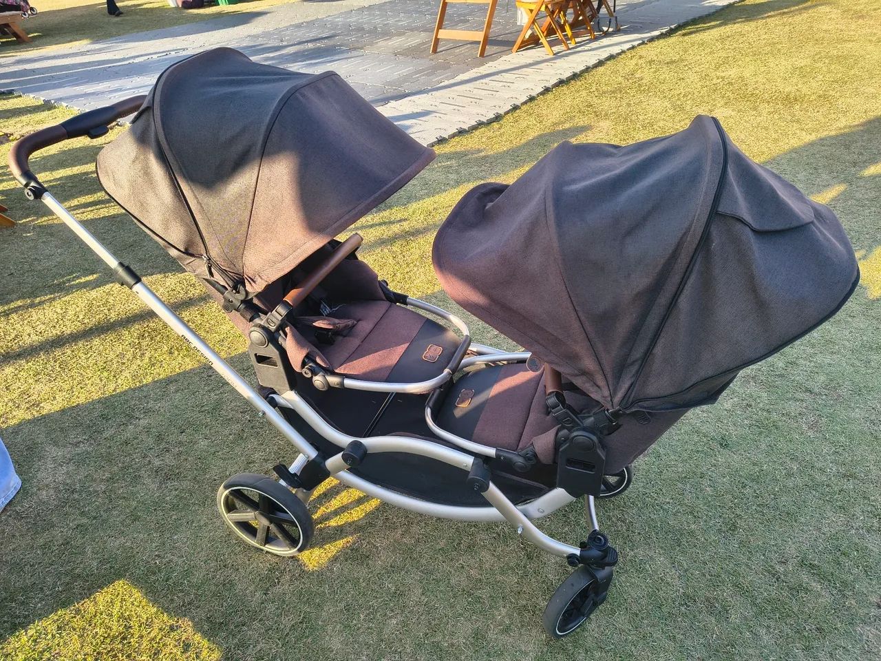 Carrinho de bebê gêmeos ABC Design Zoom Storm  - Foto 2