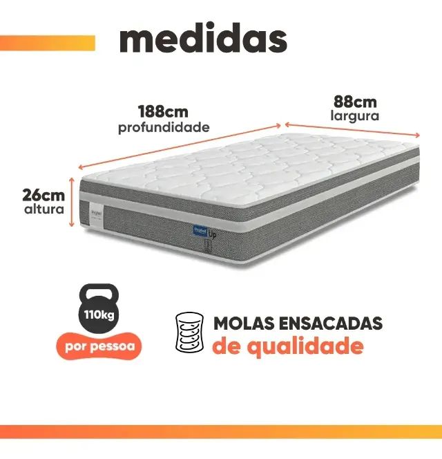 Cama Solteiro Completa com Colchão + Baú Box Suede Cinza - Foto 2