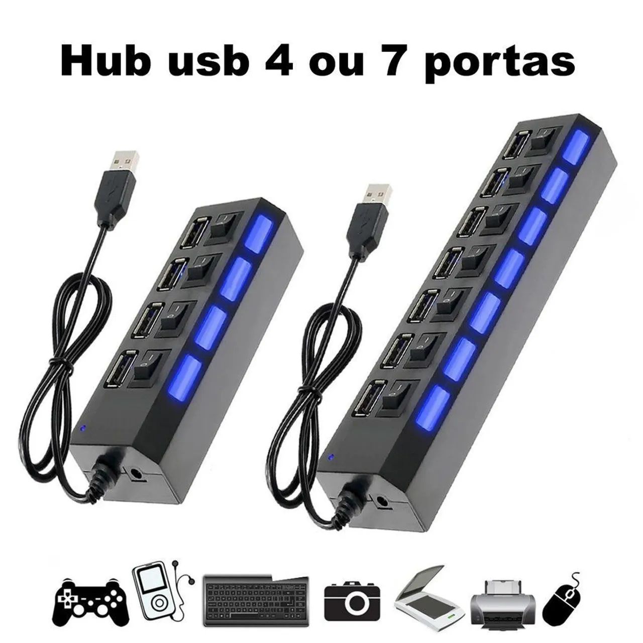 Extensor hub USB portas USB 2.0 ou 3.0 - Foto 3