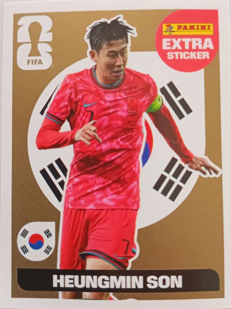 Figurinha Extra Sticker Legend Ouro Heungmin Son Copa 2026