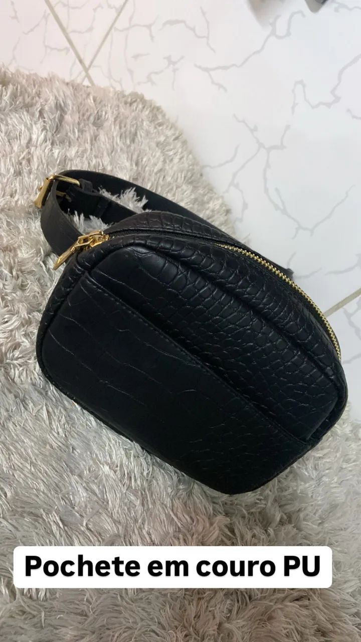 Pochete de couro PU com cinto removível  - Foto 2
