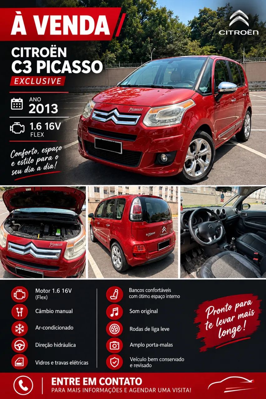 Citroën C3 C3 Picasso Exclusive 1.6 Flex 16V 5p Mec 2013