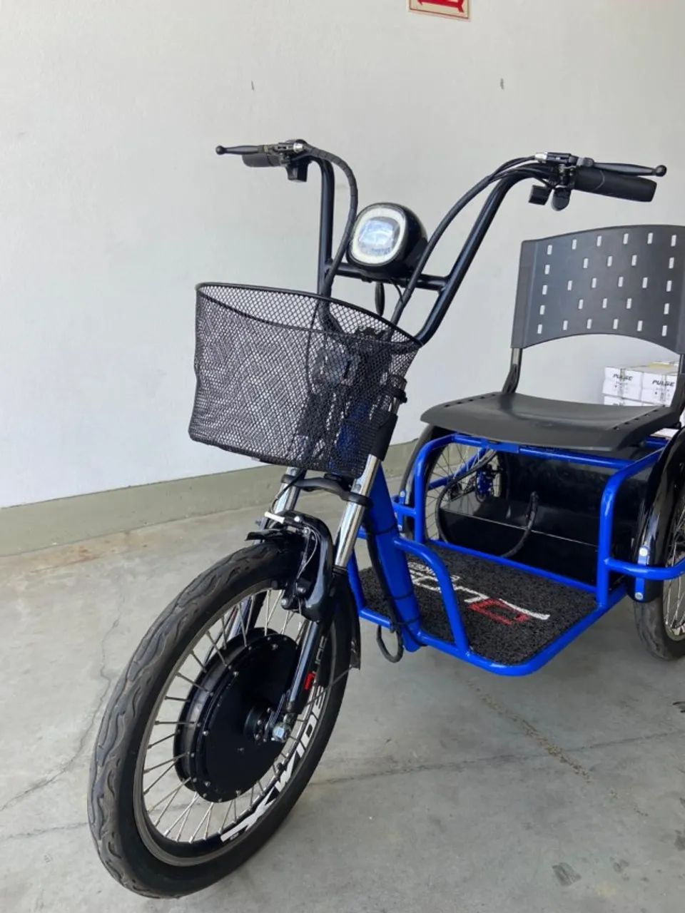 Triciclo Elétrico Fox Duos 800W  - Azul - Foto 2