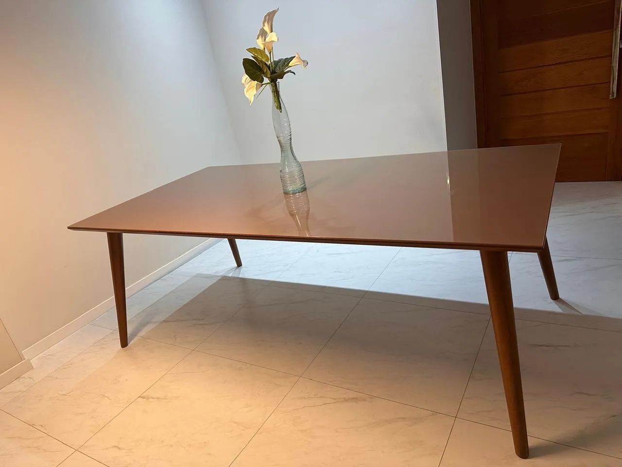 Mesa jantar com tampo de vidro