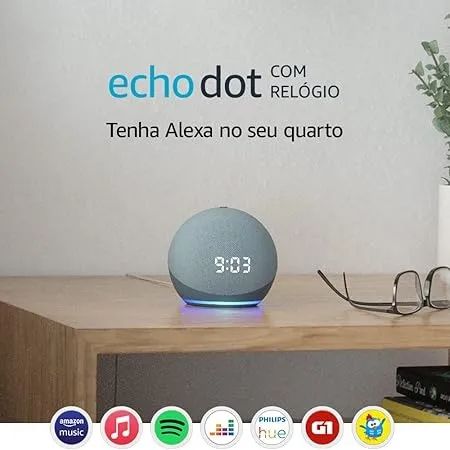Echo Dot (4ª geração): Smart Speaker com Relógio e Alexa - Foto 5