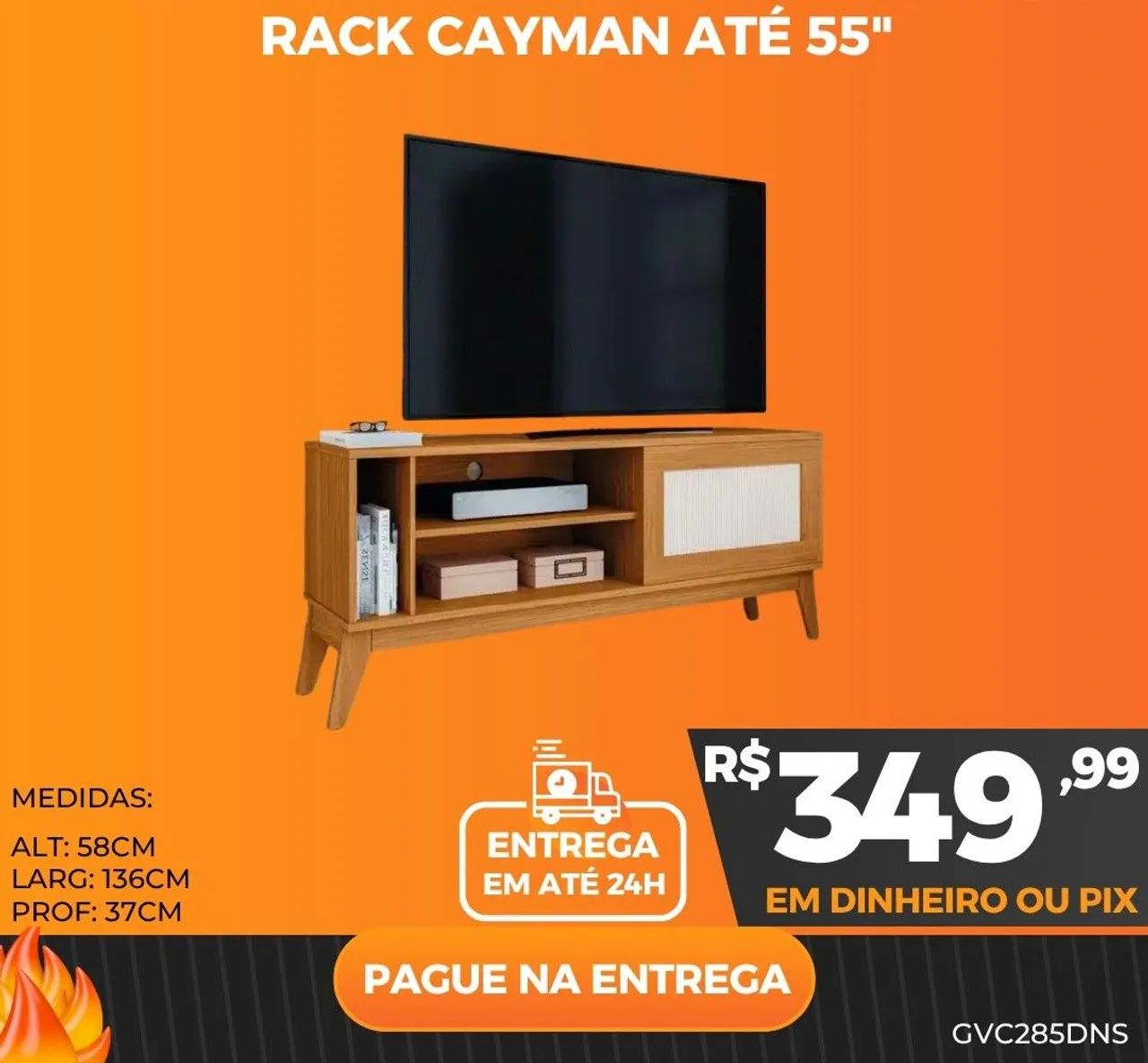 Rack Cayman tv até 55 