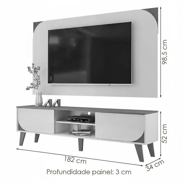 Rack com painel  moderno ate 65 polegadas  - Foto 2