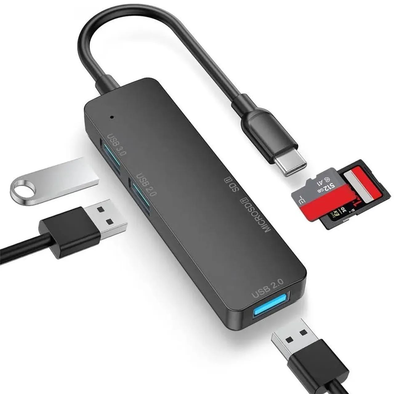 Hub Tipo-C para para cartão de memória SD TF  e usb  - Foto 5