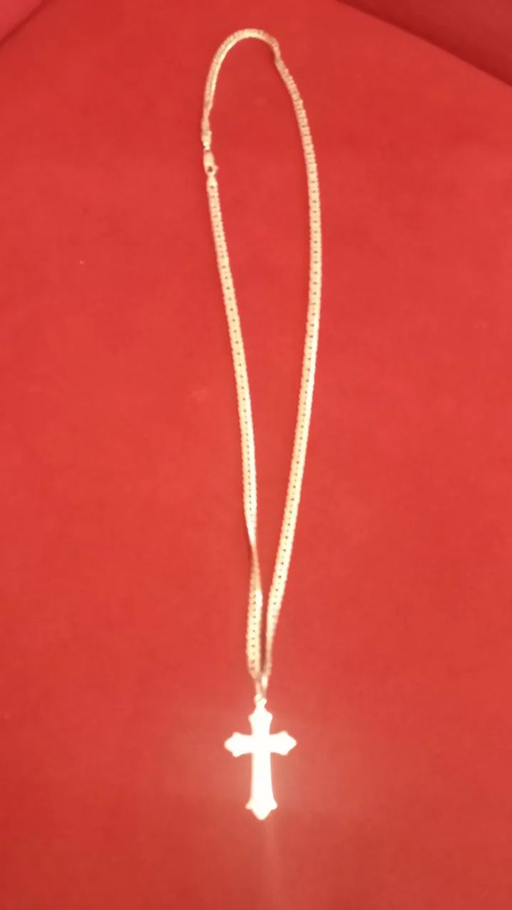 Cordão elo duplo maciço 925 70 centímetros 4 mm - Foto 4