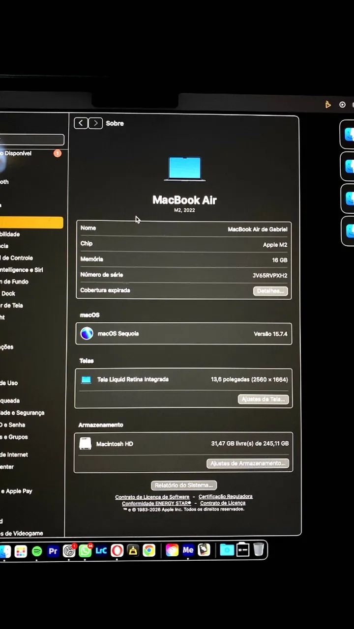Macbook Air M2 16gb 256ssd 13,6" - Foto 4