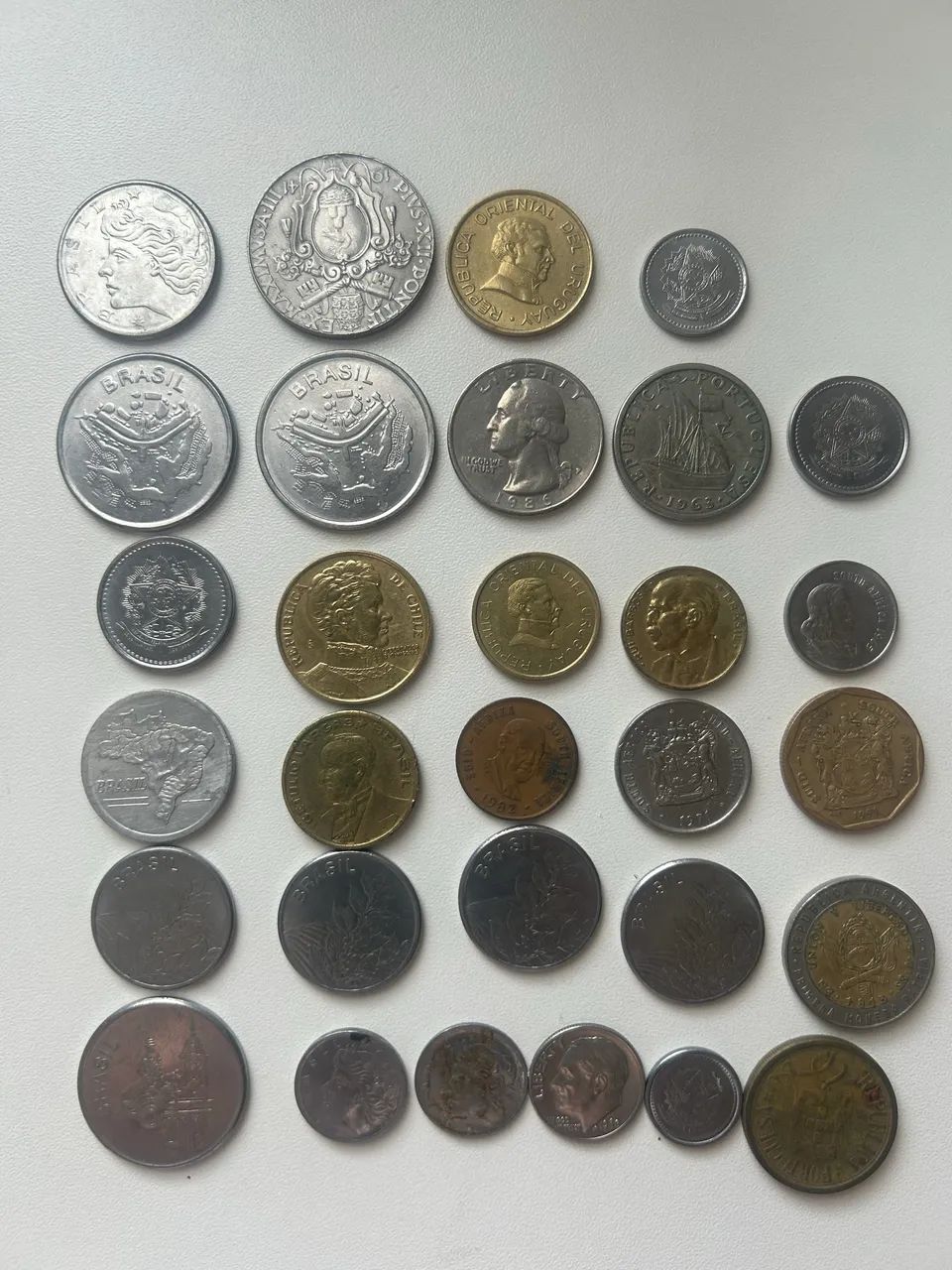 Coleção variada de 30 moedas antigas lote 4 - Foto 2
