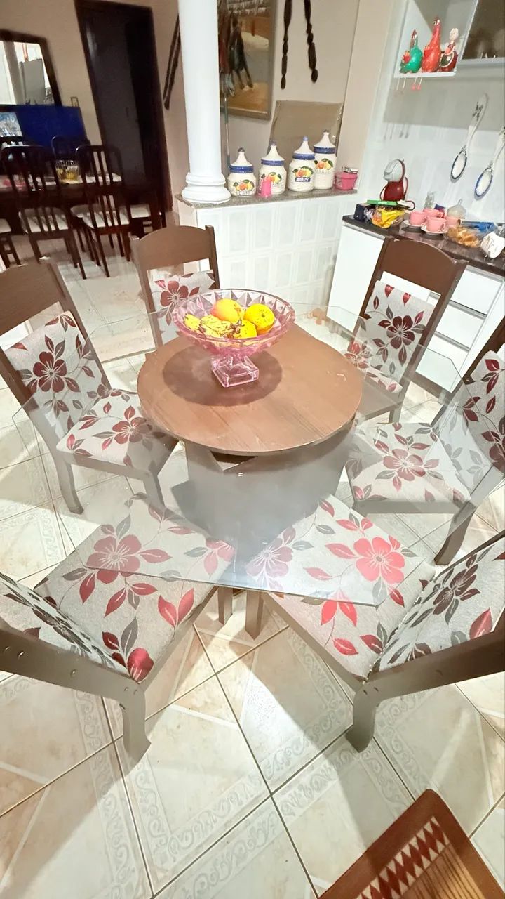 Mesa Jantar 6 Cadeiras com giratória  - Foto 2