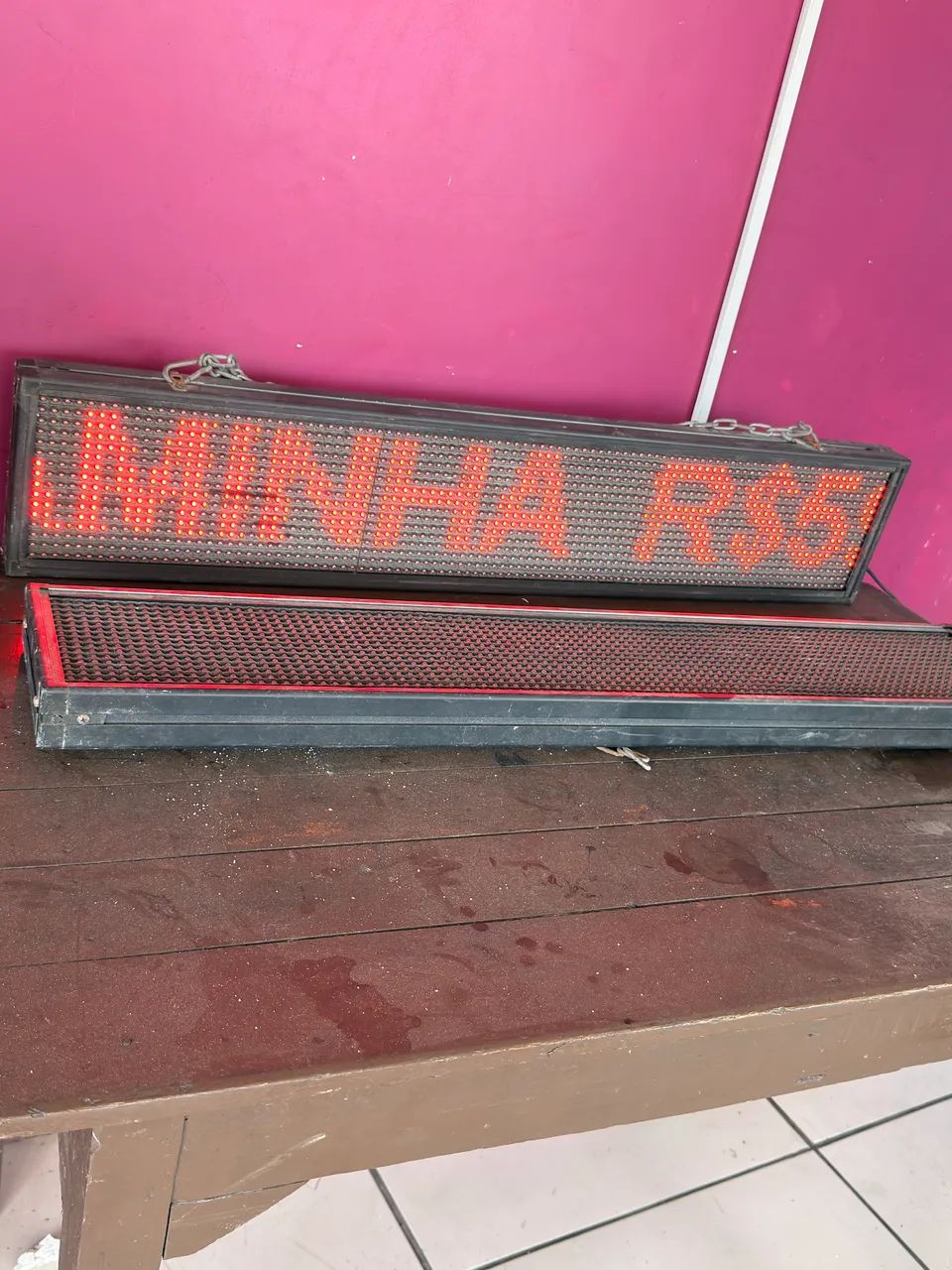 Painel letreiro led anúncios 