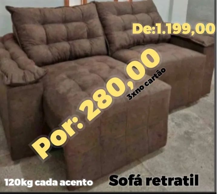 Sofá retrátil (BLACK TOTAL)