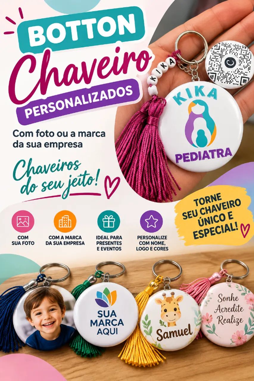 Bottons chaveiro é muito mais  - Foto 2