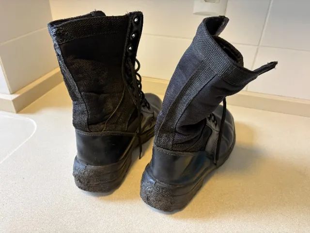 Botas Coturnos Atalaia Couro E Lona - Tam. 44 (12 Us) - Foto 5