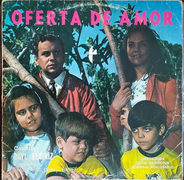 Lp Disco de Vinil Gospel Evangélico Davi E Beatriz - Oferta De Amor