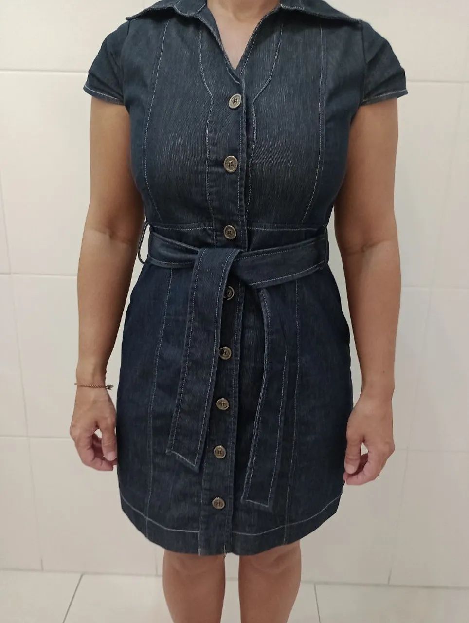 Vestido tipo Jeans com elastano P