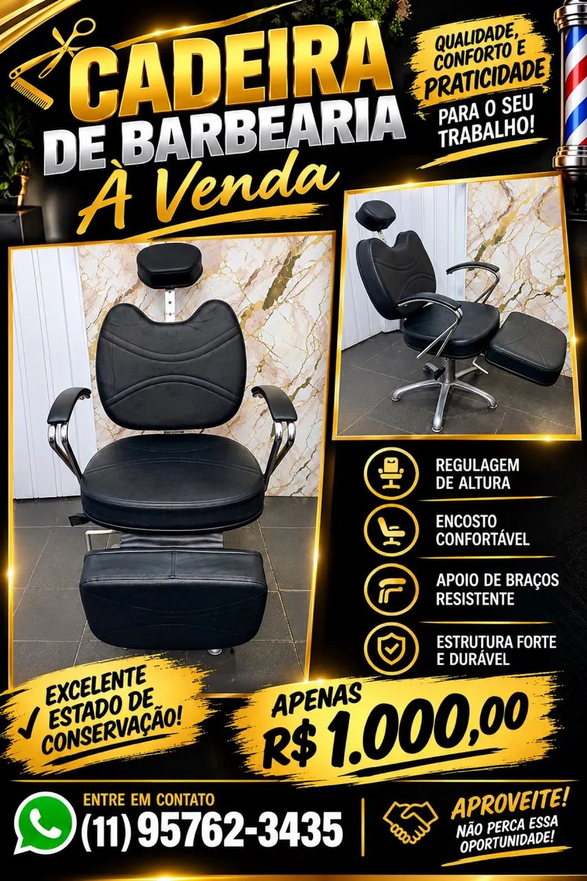 Cadeira de Barbearia - Foto 4