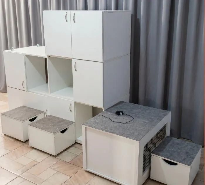 Conjunto de casas para gato 