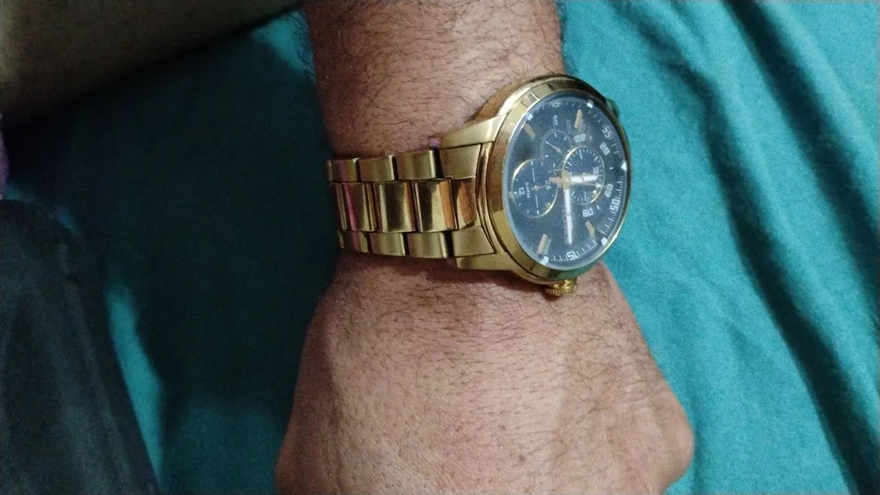 Relógio dourado masculino technos grandtech 6P57AA/4P - Foto 3
