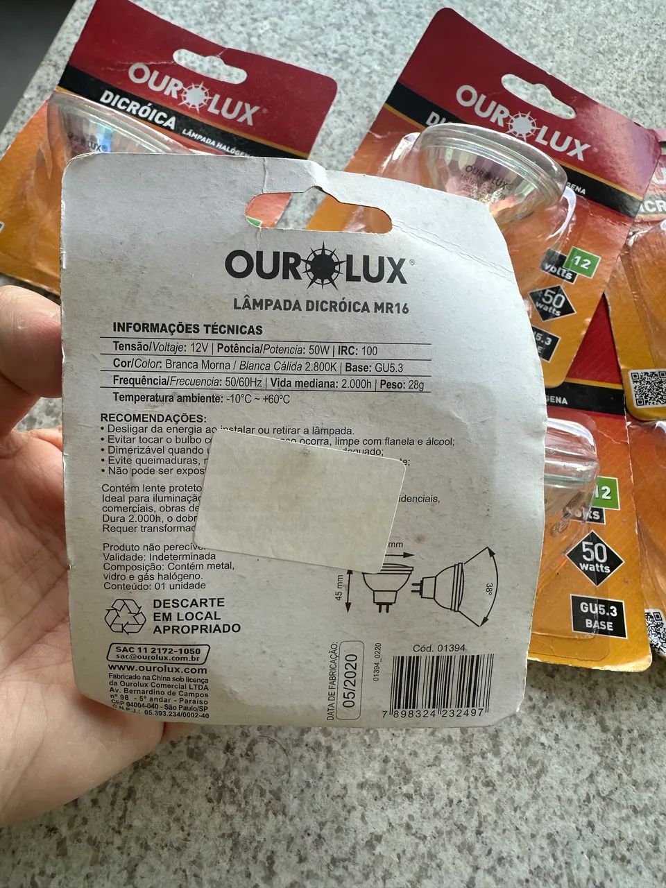 Vendo 6 lâmpadas dicróicas halógenas OUR LUX novas, nunca usadas, na embalagem original. - Foto 4